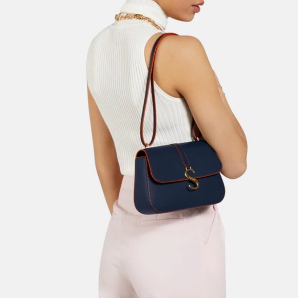 Strathberry navy red trim bag - Picture 2 of 8